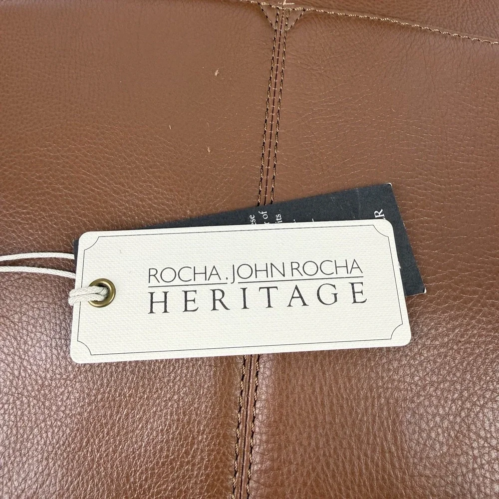 Rocha John Rocha Waxy Despatch Messenger Bag Brown Leather Crossbody Unisex